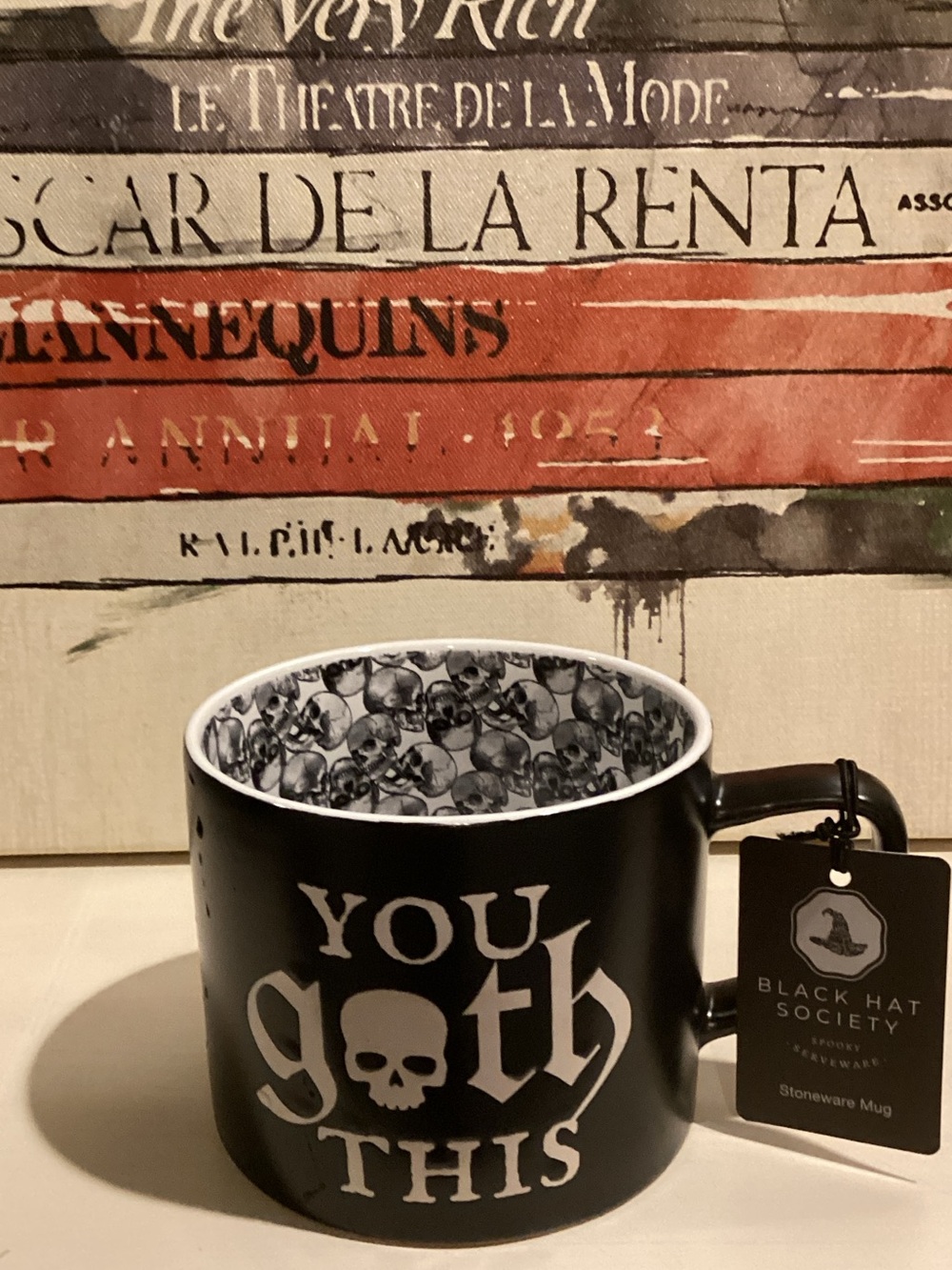 You Goth This Black Skull Halloween Mug